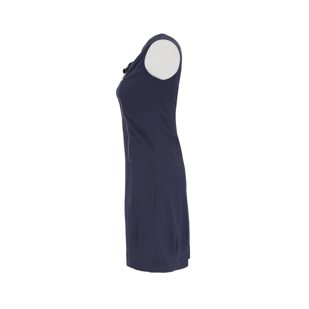 Dolcezza Navy Dress Size XL Front Zipper Short Sleeveless Dress NWT Summer Dress - Picture 2 of 3
